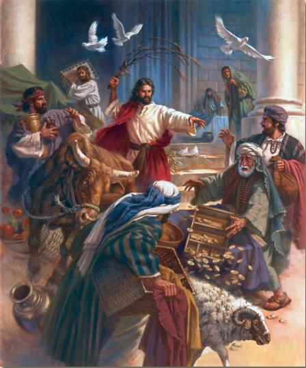 Jesus clears temple